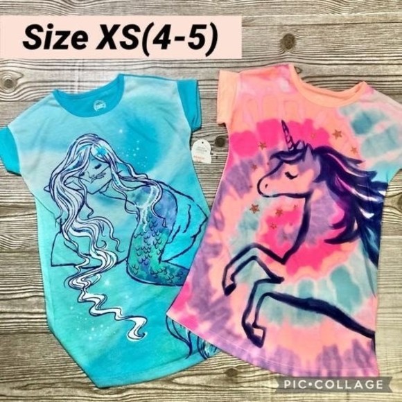 Girls size XS(4-5) sleep Nightgown Pajama bundle of (2). J30 - Picture 1 of 2